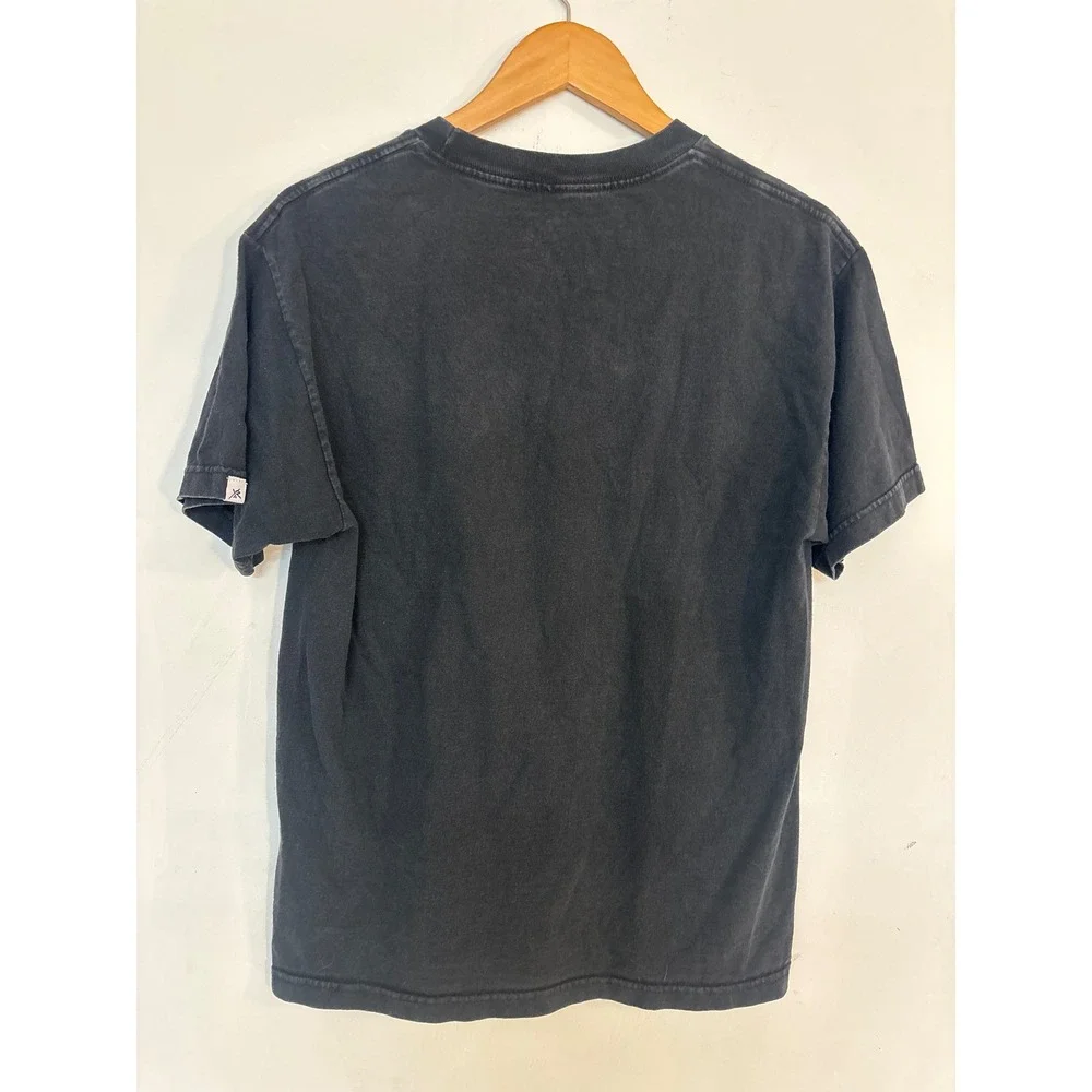 Young & Reckless Mens Graphic T-Shirt Black Stacked Logo Short Sleeve Size M